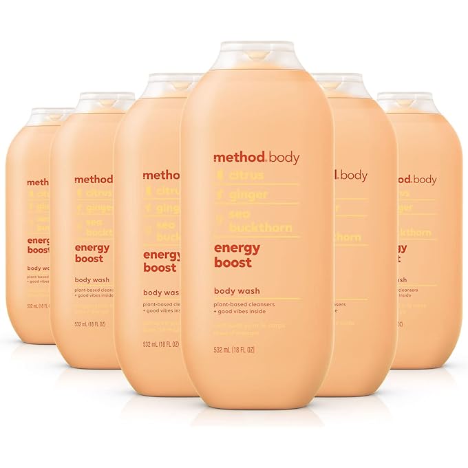 Method Body Wash, Energy Boost, 18 oz, 6 pack, Packaging May Vary - Image 1